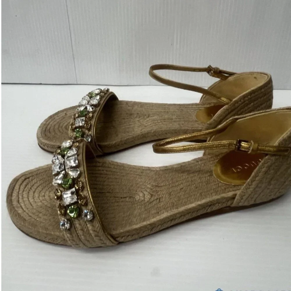 AUTHENTIC Gucci Carolina Espadrilles Sandals